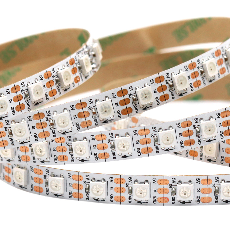 WS2812B DC5V Series Flexible LED Strip Lights, Programmable Pixel Full Color Chasing, Indoor Use, 370LEDs 16.4ft Per Reel By Sale WS2812B DC5V Series Flexible LED Strip Lights, Programmable Pixel Full Color Chasing, Indoor Use, 370LEDs 16.4ft Per Reel By Sale